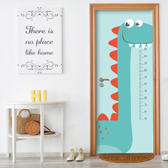 Adesivo Decorativo de Porta Dinossauros Dino Infantil Régua de Crescimento Quarto - 2820mlpt