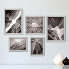 Kit Com 5 Quadros Decorativos - Arquitetura - Urbano - 283kq01 - comprar online