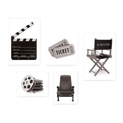 Kit 5 Placas Decorativas - Cinema - Filmes - Movie - Casa Quarto Sala - 288ktpl5 - comprar online