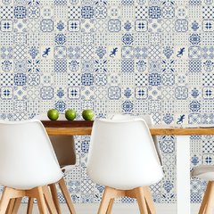 Papel de Parede Adesivo 3 Metros - Azulejo Português - Revestimento - 302ppz - comprar online