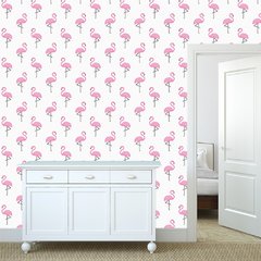 Papel de Parede Adesivo 3 Metros - Flamingo - Revestimento - 303pps - comprar online