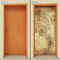 Adesivo Decorativo de Porta - Mapa Antigo - 304cnpt - comprar online