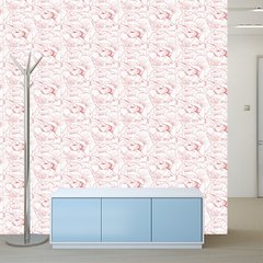 Papel de Parede Adesivo 3 Metros - Rosa - Flores - Floral - Revestimento - 305ppf - comprar online