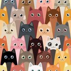 Papel de Parede Adesivo 3 Metros - Gatos Gatinhos - Revestimento - 305pps