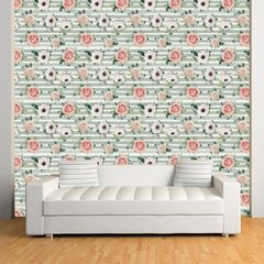 Papel de Parede Adesivo 3 Metros - Flores - Floral - Revestimento - 307ppf - comprar online