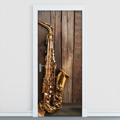 Adesivo Decorativo de Porta - Saxofone - 311cnpt