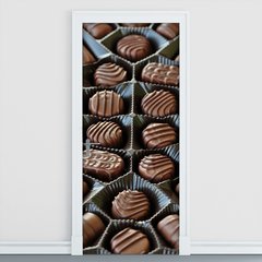 Adesivo Decorativo de Porta - Chocolate - Bombons - 313cnpt