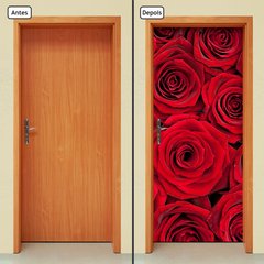 Adesivo Decorativo de Porta - Rosas - Flores - 314cnpt - comprar online