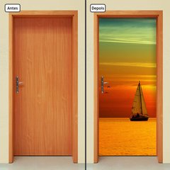 Adesivo Decorativo de Porta - Mar - Barco - 315cnpt - comprar online
