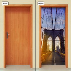 Adesivo Decorativo de Porta - Ponte do Brooklyn - 318cnpt - comprar online