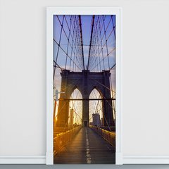 Adesivo Decorativo de Porta - Ponte do Brooklyn - 318cnpt
