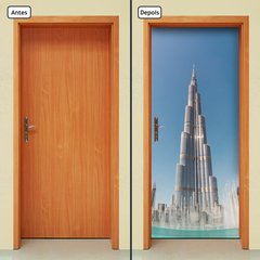 Adesivo Decorativo de Porta - Dubai - Burj Khalifa - 319cnpt - comprar online