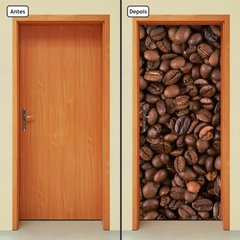 Adesivo Decorativo de Porta - Grãos de Café - 321cnpt - comprar online