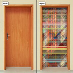 Adesivo Decorativo de Porta - Abstrato - Linhas - 337cnpt - comprar online