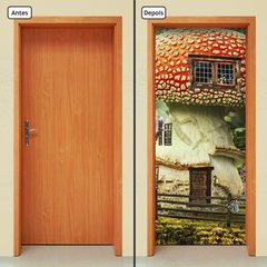 Adesivo Decorativo de Porta - Casa de Cogumelo - 341cnpt - comprar online