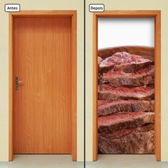 Adesivo Decorativo de Porta - Carne - Comida - 346cnpt - comprar online