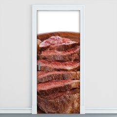 Adesivo Decorativo de Porta - Carne - Comida - 346cnpt