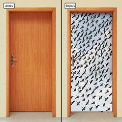 Adesivo Decorativo de Porta - Revoada de Pássaros - 359cnpt - comprar online