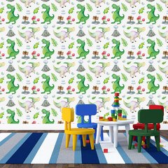 Papel de Parede Adesivo 3 Metros - Dinossauros - Infantil - Revestimento - 359ppi - comprar online