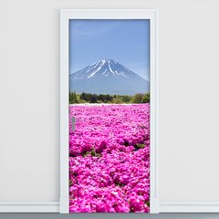 Adesivo Decorativo de Porta - Flores - Monte Fuji - 361cnpt