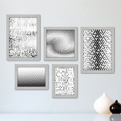 Kit Com 5 Quadros Decorativos - Geométrico - Abstrato - 371kq01 - comprar online