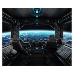 Papel de Parede Espaço Terra Nave Infantil Sala Painel Adesivo - 375pc na internet