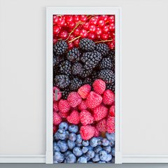 Adesivo Decorativo de Porta - Frutas Vermelhas - 380cnpt