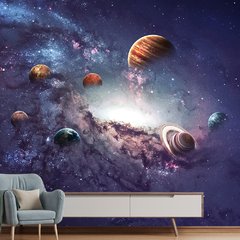 Papel de Parede Espaço Planetas Cosmos Sala Painel Adesivo - 385pc