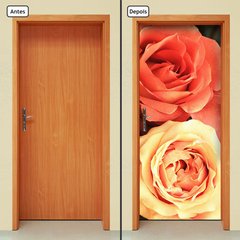 Adesivo Decorativo de Porta - Rosas - Flores - 391cnpt - comprar online