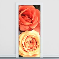 Adesivo Decorativo de Porta - Rosas - Flores - 391cnpt