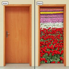 Adesivo Decorativo de Porta - Tulipas - Flores - 396cnpt - comprar online