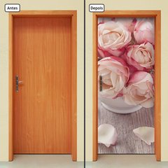Adesivo Decorativo de Porta - Rosas - Flores - 406cnpt - comprar online