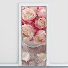 Adesivo Decorativo de Porta - Rosas - Flores - 406cnpt