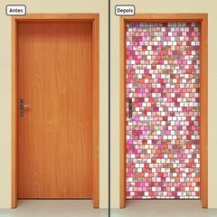Adesivo Decorativo de Porta - Pastilhas Coloridas - 407cnpt - comprar online