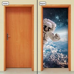 Adesivo Decorativo de Porta - Astronauta Espaço - 420cnpt - comprar online