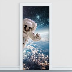 Adesivo Decorativo de Porta - Astronauta Espaço - 420cnpt