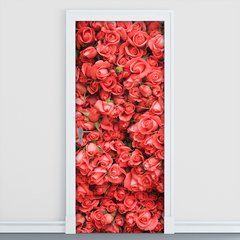 Adesivo Decorativo de Porta - Rosas - Flores - 424cnpt