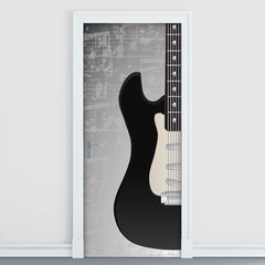Adesivo Decorativo de Porta - Guitarra - 443cnpt