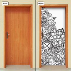 Adesivo Decorativo de Porta - Flores - 446cnpt - comprar online