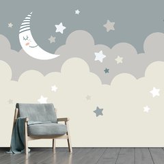 Papel de Parede Infantil Quarto Criança Lua Sala Painel Adesivo - 464pc