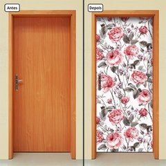 Adesivo Decorativo de Porta - Flores - 471cnpt - comprar online