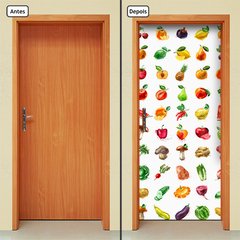 Adesivo Decorativo de Porta - Frutas - Legumes - 472cnpt - comprar online