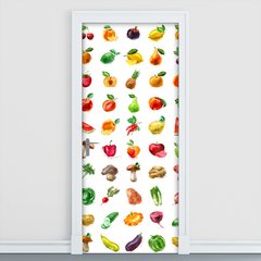 Adesivo Decorativo de Porta - Frutas - Legumes - 472cnpt