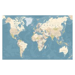 Papel de Parede Mapa Mundi Geopolítico Sala Painel Adesivo - 476pc na internet