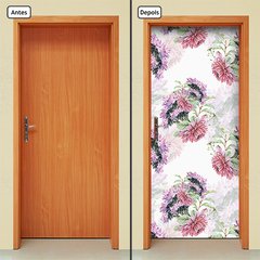 Adesivo Decorativo de Porta - Flores - 478cnpt - comprar online