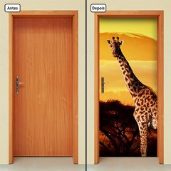 Adesivo Decorativo de Porta - Girafa - 480cnpt - comprar online