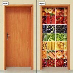 Adesivo Decorativo de Porta - Legumes - Frutas - 489cnpt - comprar online