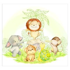Papel de Parede Adesivo Infantil Safari Floresta Animais Bebe Quarto - 497pc - comprar online