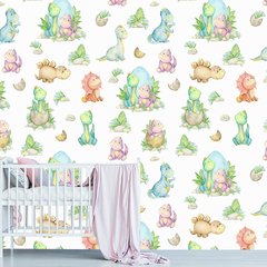 Papel de Parede Adesivo Infantil Dinossauros Bebe Quarto - 500pc