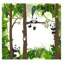 Papel de Parede Adesivo Infantil Pandas Floresta Bebe Quarto - 502pc - comprar online